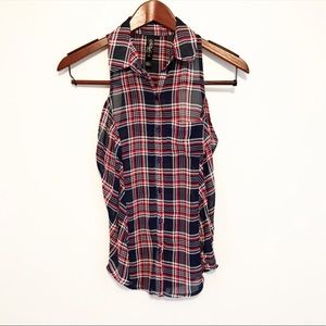 LAST CALL Pretty Little Liars Aero Plaid Tank